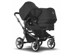 Bugaboo Donkey 5 Duo Complete Stroller Bundle Aluminum Midnight Black