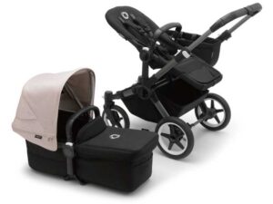 Bugaboo Donkey 5 Mono Complete Stroller Bundle Graphite Midnight Black Misty White